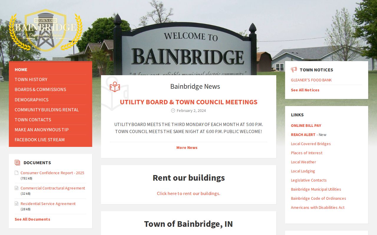 Bainbridge town resources compared with the Bainbridge court docket