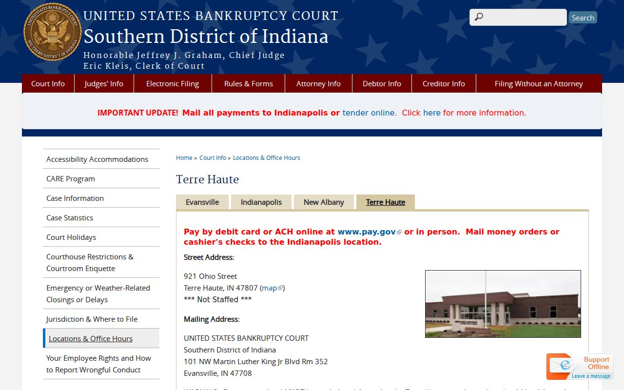 Cloverdale court docket bankruptcy court serving Putnam County