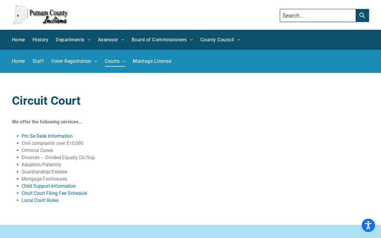 Putnam County Circuit criminal docket allocation information